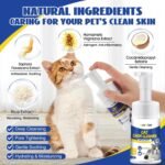 Cat Acne Chin Treatment,Removes Cat Chin Blackheads with Cat Grooming Spray,Equipped with Cleansing Brush,Cruelty-Free and Freshness (cat ance Set) - Image 4