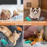 6 Pcs Cat Toys Cat Chew Catnip Toys, Interactive Cat Toys Bite Resistant for Indoor, Plush Cartoon Pet Catnip Teeth Cleaning Toys for Kitten Puppy Small Pets - Image 8