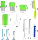 11pcs Tick Remover Tool Kit for Cat & Dog, 6 Pet Flea Combs and 5 Tick Removal Tool Including Storage Box,Flea and Tick Treatment for Cats - Image 3