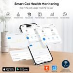 Self Cleaning Litter Box, 2026 Upgraded Automatic Cat Litter Box, Multiple Cleaning Tools & Mat, 68L+9L Large Capacity Box Robot, Suitable for Multiple Cats, APP Control - Green - Image 5