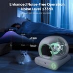 Self Cleaning Litter Box, 2026 Upgraded Automatic Cat Litter Box, Multiple Cleaning Tools & Mat, 68L+9L Large Capacity Box Robot, Suitable for Multiple Cats, APP Control - Green - Image 8