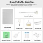 Self Cleaning Litter Box, 2026 Upgraded Automatic Cat Litter Box, Multiple Cleaning Tools & Mat, 68L+9L Large Capacity Box Robot, Suitable for Multiple Cats, APP Control - Green - Image 9