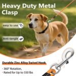 XiaZ Heavy Duty Dog Leash,15FT Long Rope Leash for Dog Training with Swivel Lockable Hook,Reflective Threads and Comfortable Handle,Dog Lead for Walking,Hunting,Camping for Medium and Large Dog - Image 4