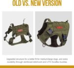 OneTigris Tactical Dog Harness for Large Dogs,FIRE Watcher 2.0 No-Pull Dog Harness Vest with Hook & Loop Panels, Military Dog Harness Adjustable Dog Vest Walking Hiking Training (Olive,Medium) - Image 3