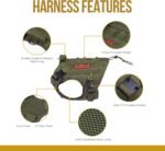 OneTigris Tactical Dog Harness for Large Dogs,FIRE Watcher 2.0 No-Pull Dog Harness Vest with Hook & Loop Panels, Military Dog Harness Adjustable Dog Vest Walking Hiking Training (Olive,Medium) - Image 4