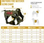 OneTigris Tactical Dog Harness for Large Dogs,FIRE Watcher 2.0 No-Pull Dog Harness Vest with Hook & Loop Panels, Military Dog Harness Adjustable Dog Vest Walking Hiking Training (Olive,Medium) - Image 5