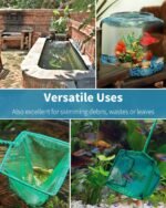 Pawfly 4/6/8 Inch Aquarium Fish Net with Braided Metal Handle Large Square Net with Soft Fine Mesh Sludge Food Residue Wastes Skimming Cleaning Net for Fish Tanks Small Koi Ponds and Pools - Image 6