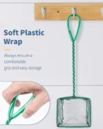 Pawfly 4/6/8 Inch Aquarium Fish Net with Braided Metal Handle Large Square Net with Soft Fine Mesh Sludge Food Residue Wastes Skimming Cleaning Net for Fish Tanks Small Koi Ponds and Pools - Image 7
