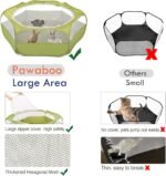 Pawaboo Small Animals Playpen, Waterproof Small Pet Cage Tent with Zippered Cover, Portable Outdoor Yard Fence with 3 Metal Rod for Chick/Kitten/Puppy/Guinea Pig/Rabbits/Hamster/Chinchillas,Green - Image 4