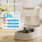 Gardner Pet 3.85L Automatic Dog Water Dispenser, Gravity Stainless Steel Dog Water Bowl, 100% BPA-Free, Large Capacity, Spill-Resistant, Suitable for Medium & Large-Size Pets, White - Image 4