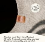 MEOWFIA Cat Cave – Premium Felt Cat Bed for Indoor Cats, Handmade Merino Wool (Light Grey, Large) - Image 4