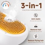 Cat Steam Brush for Dogs & Cats – 3-in-1 Pet Deshedding Tool for Long & Short Haired Pets, Grooming Shedding Brush-Contains shampoo - Image 3