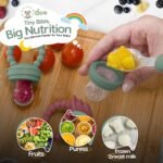 O’doe Fruit Feeder | Baby Fruit Feeder Pacifier with 1 Feeders and 3 Nipples | BPA-Free, Baby Food Feeder and Fruit Teether for Babies | Silicone Pacifier and Teething Soother | Ideal for Baby Feeding - Image 4