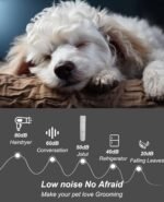 JOTUT Small Dog Clippers for Grooming Cordless Low Noise for Trimming Pet's Hair Around Paws, Eyes, Ears, Face, Rump Gray Nail Grinder Shaver for Dog and Cat - Image 5