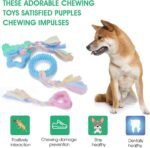 Cobee Puppy Toys for Teething, 4 Pcs Puppy Chew Toys with Interactive Cotton Ropes for Small Dogs Rubber Cute Small Breed Toys for Dogs Oral Teeth Soothe Itching - Image 4