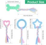 Cobee Puppy Toys for Teething, 4 Pcs Puppy Chew Toys with Interactive Cotton Ropes for Small Dogs Rubber Cute Small Breed Toys for Dogs Oral Teeth Soothe Itching - Image 5