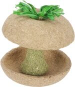 Small Pet Supplies Small Pet Feeding Appliances, Core Hamster Bowl Toy Chewing Toy for Dwarf Hamsters, Golden Rats, Strung with Straw Rope, for Foraging Hamster Chewing - Image 3