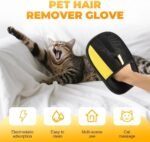 2026 Upgrade Pet Hair Removal Gloves, Electrostatic Gloves Pet Hair Reusable Cat Dog Grooming Glove, Electrostatic Remover Mitt for Dogs, Cats & Horses with Long and Short Hair Fur (Black, 1 Pack) - Image 4