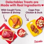 Delectables Lickable Spoon™ Handheld Wet Cat Treats Made with Real Chicken & Salmon, Creamy Puree, Mess Free, Quick & Easy, Grain-Free, No Added Fillers, No Added Preservatives, Variety Pack, 20ct - Image 3