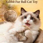 Rabbit Fur Ball Cat Toy, 3.9in Fuzzy Rabbit Fur Balls for Cats with Catnip, Interactive Fluffy Cat Toy Ball, Furry Catnip Toy Balls - Soft, Washable & Fun to Chase for Exercise Bonding (3pc) - Image 3