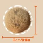 Rabbit Fur Ball Cat Toy, 3.9in Fuzzy Rabbit Fur Balls for Cats with Catnip, Interactive Fluffy Cat Toy Ball, Furry Catnip Toy Balls - Soft, Washable & Fun to Chase for Exercise Bonding (3pc) - Image 5