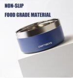 Dog Bowl, Dog Food Water Bowl with Non-Slip Rubber Base, Stainless Steel Dog Bowls, Double Wall Dog Bowl Small Medium Large Dogs, 32 oz, Pack of 2 (Purple) - Image 6