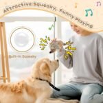 Pawaboo Plush Dog Toy, Non-Toxic Super Soft Faux-Fur Hedgehog Dog Toy Squeak Aninal Toy Stuffed Biting Training Playing Toys for Dog Puppy, Brown - Image 4