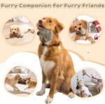 Pawaboo Plush Dog Toy, Non-Toxic Super Soft Faux-Fur Hedgehog Dog Toy Squeak Aninal Toy Stuffed Biting Training Playing Toys for Dog Puppy, Brown - Image 8