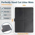UPSKY Cat Litter Mat, Large Kitty Litter Trapping Mat Soft on Kitty Paws, Litter Box Mat Keep Floor Clean, 31" x 24" Waterproof and Washable Cat Litter Catcher Pad for Scatter Control - Image 3