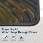 UPSKY Cat Litter Mat, Large Kitty Litter Trapping Mat Soft on Kitty Paws, Litter Box Mat Keep Floor Clean, 31" x 24" Waterproof and Washable Cat Litter Catcher Pad for Scatter Control - Image 7