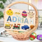Name Puzzle for Kids Personalized, 1st Birthday Girl and Boy, Custom Baby Gifts with Engraved Text on Back, Montessori Learning Toys for Baby Boy & Girl - Image 8