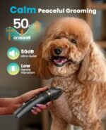 oneisall Dog Clippers, Professional Dog Grooming Clippers Kit for Heavy Coats/Low Noise with Rechargeable Cordless Shaver Trimmer for Dogs Cats, IPX7 Waterproof Pet Grooming at Home (Black) - Image 6