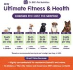 Dr. Bill’s Canine Ultimate Fitness & Health Vitamins for Dogs | Multivitamin for Dogs w/Coenzyme Q-10, Vitamin E, Vitamin D-3, Biotin, Folic Acid, Hyaluronic Acid Dog Vitamins and Supplements 680g - Image 5
