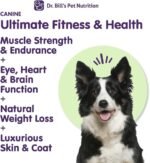 Dr. Bill’s Canine Ultimate Fitness & Health Vitamins for Dogs | Multivitamin for Dogs w/Coenzyme Q-10, Vitamin E, Vitamin D-3, Biotin, Folic Acid, Hyaluronic Acid Dog Vitamins and Supplements 680g - Image 6