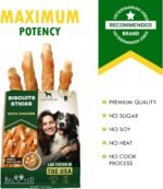 Dog Treats Biscuits Sticks Chicken Wrapped Human Grade Meat 300g - Natural Dried Snacks Rawhide - Free & Grain Free Long Lasting Chews for Large & Small Dogs - Best for Training & Healthy Teeth - Image 8