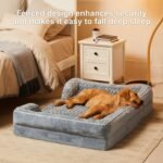 BFPETHOME Dog Bed for Large Dogs, Washable Bolster Sofa with Waterproof Lining & Non-Skid Bottom, Orthopedic Egg Foam Couch for Pet Sleeping - Image 5