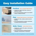 Best Pet Supplies Catify Peel & Stick Cat Scratching Mat – Self-Adhesive, Trimmable Cat Scratch Pad Cover - Carpet, Sofa, Floor & Wall Protector – Replaceable Adhesive Stickers - Beige & 78.7 x 15.8 - Image 7