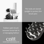 Catit Grooming Kit Short Hair, White, 6 Count (Pack of 1) - Image 6