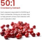 Organic Cranberry Supplement, Ultra Strength 30,000 mg, 180 Cranberry Pills for Women & Men, UTI Protection, Urinary Tract Health, Bladder & Kidney Support - High Potency 50:1 Extract, Vegan Capsules - Image 7
