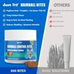 Just Try 300 Bites Cat Grass,Hairball Relief & Digestive Support Cat Treats - with Pumpkin, & Omega-3 Fish Oil, Chicken Flavor, Hairball Treatment for Cats - Image 6