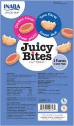 INABA Juicy Bites, Moist & Chewy Cat Treats with Vitamin E and Green Tea Extract, 11.3 Grams per Pouch, 18 Pouches (3 per Bag), Tuna and Chicken - Image 3