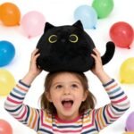 Black Cat Plush Pillow Soft Plushies Toy Cute Cat Stuffed Animal Toys 3D Cat Plushies Pillow for Home Decoration Cats Plush Doll Gift for Boys Girls - Image 5