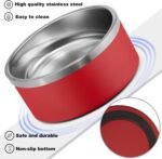 Personalized Dog and Cat Food & Water Bowls - Custom Name, Anti-Slip, Easy-to-Clean Stainless Steel Dishes for Small, Medium & Large Pets (Red) - Image 5