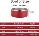 Personalized Dog and Cat Food & Water Bowls - Custom Name, Anti-Slip, Easy-to-Clean Stainless Steel Dishes for Small, Medium & Large Pets (Red) - Image 7