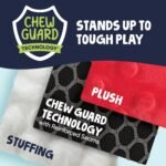 goDog 74023-98997-024 Gators with Chew Guard Technology Durable Plush Squeaker Dog Toy, Large, 1 Count, Pink (774023) - Image 5