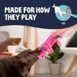 goDog 74023-98997-024 Gators with Chew Guard Technology Durable Plush Squeaker Dog Toy, Large, 1 Count, Pink (774023) - Image 6