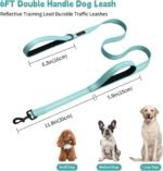 Dog Leash, Heavy Duty Dog Leash, Leashes for Large Breed Dogs 5FT FT, Double Handle Reflective Training Lead, Perfect for Medium to Large Dogs (Black, 72 Inch FT) - Image 5