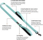 Dog Leash, Heavy Duty Dog Leash, Leashes for Large Breed Dogs 5FT FT, Double Handle Reflective Training Lead, Perfect for Medium to Large Dogs (Black, 72 Inch FT) - Image 7