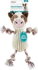 Outward Hound Ranch Roperz Cow Plush Squeaky Dog Toy - Image 3