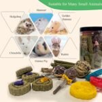 Rabbit Chew Toys for Teeth, FIPASEN 16PCS Natural Timothy Hay Chew Toy, Improve Dental Health for Bunny/Chinchilla/Guinea Pig/Hamsters/Holland Lop, Small Rodent Pet Molar Teeth Treats Toys - Image 7